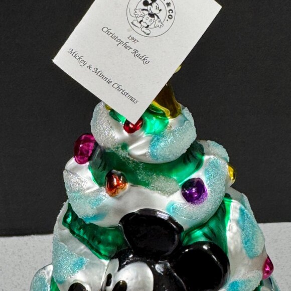 Christopher Radko 1997 Disney Mickey & Minnie Christmas Tree Ornament 97-DIS-34 - Picture 5 of 6